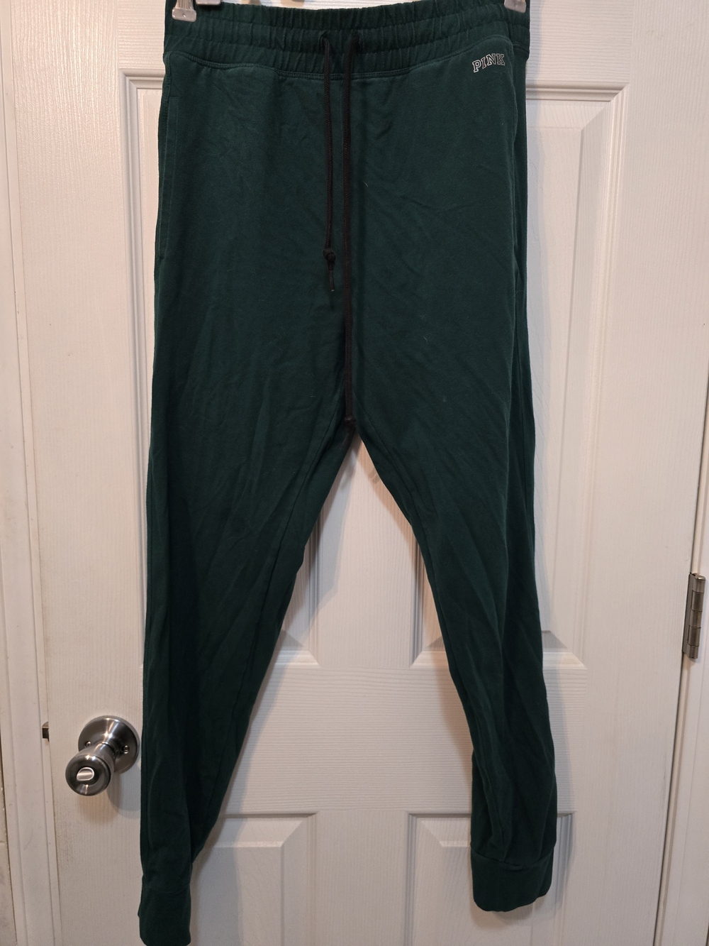 PINK Victoria's Secret Forest Green Jogger Leggings Medium
